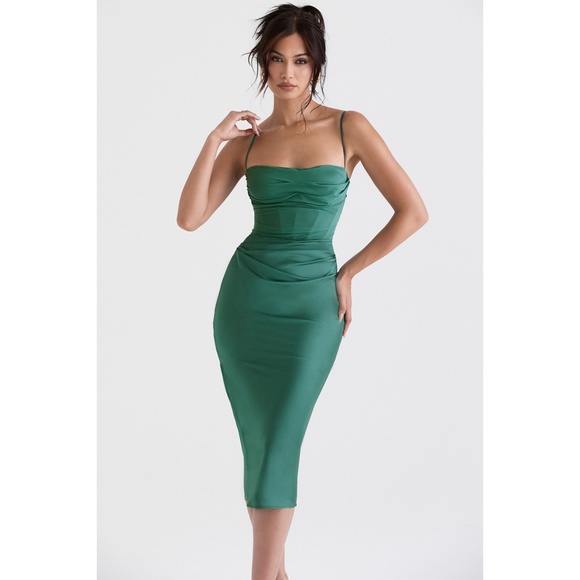 NEW House of CB Teia Dress Forest Pine XS with Plus Cup - Picture 4 of 16